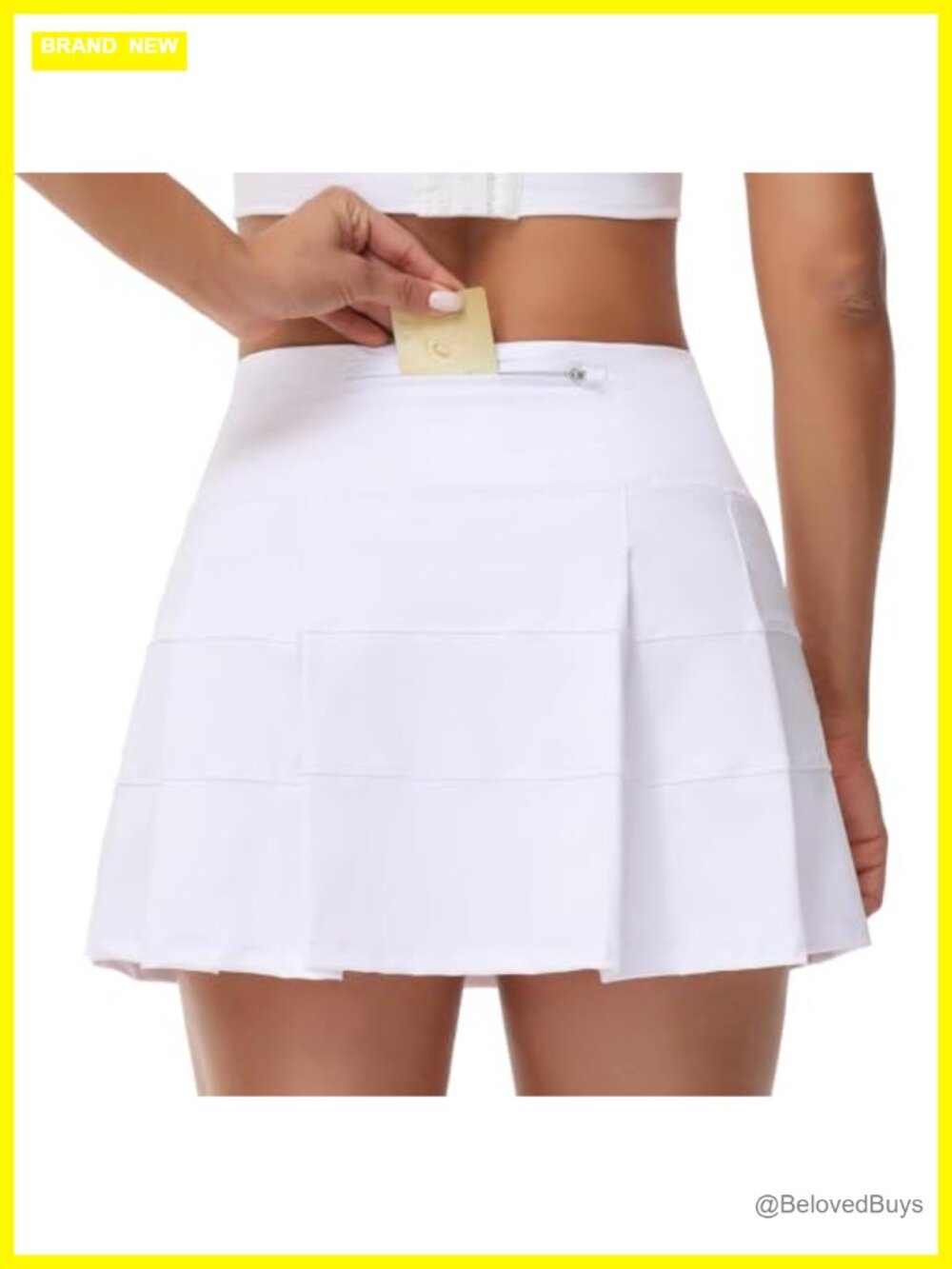 Pleated Tennis Skort High Waisted Athletic Skirt with Pockets Golf Running